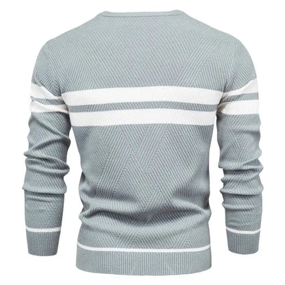 Striped Crewneck Sweater | Classic Design | Lightweight Knit | Men's Casual