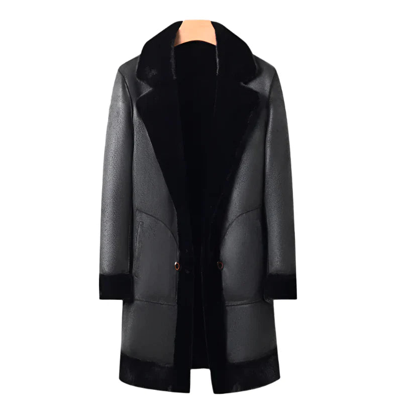 Men’s Faux Fur Overcoat | Longline Plush Jacket | Winter Street Style Layer