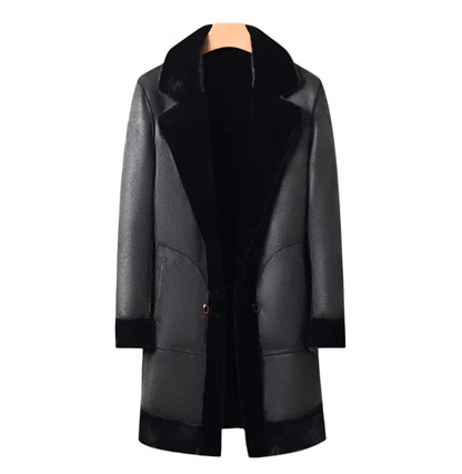 Men’s Faux Fur Overcoat | Longline Plush Jacket | Winter Street Style Layer