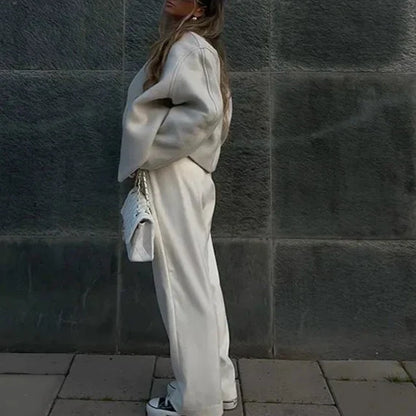 Oversized Wrap Coat | Soft Wool Blend | Minimalist Design