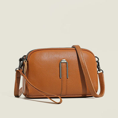Double-Zip Crossbody Bag | Compact PU Leather | Teal Everyday Style