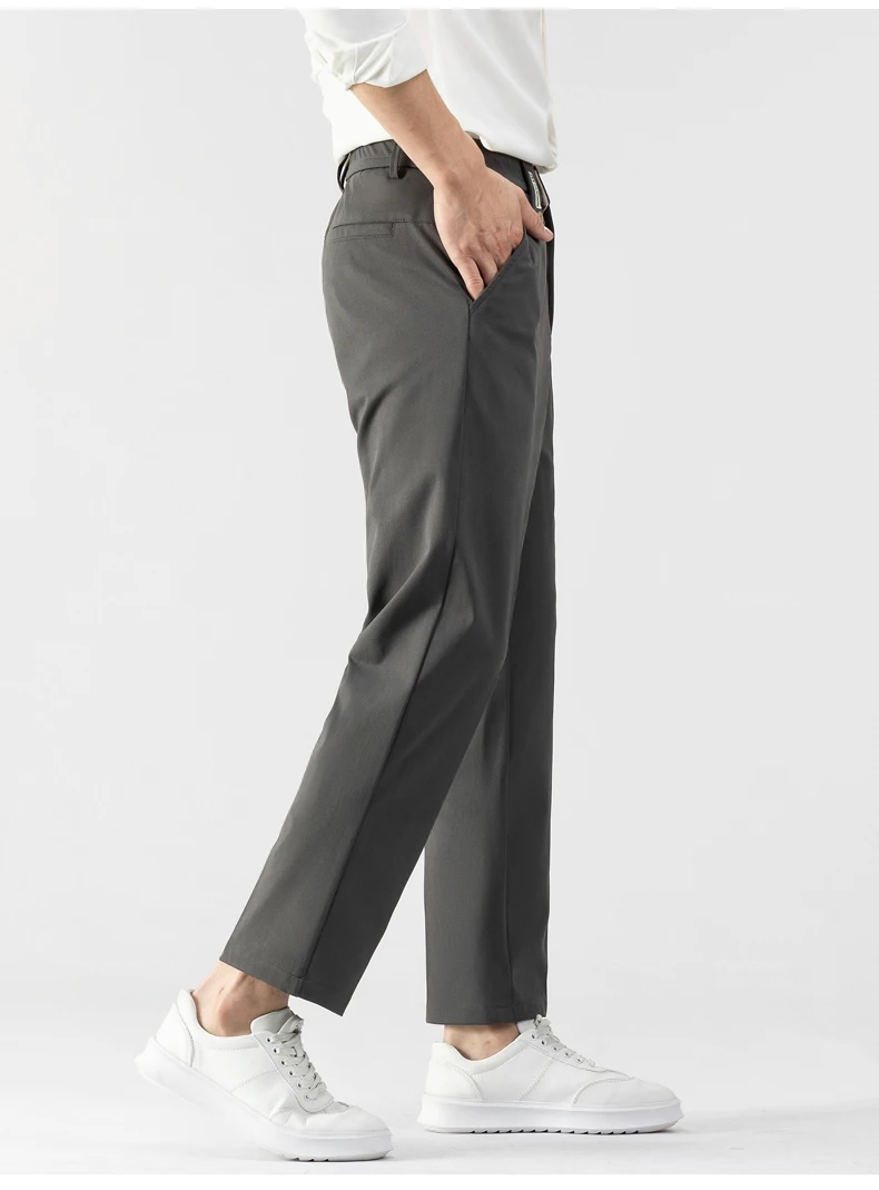Slim Fit Trousers | Stretch Waist with Tapered Leg