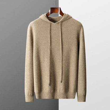 Men's Knit Hoodie | Lightweight Pullover with Drawstring Hood | Soft Fall Layer