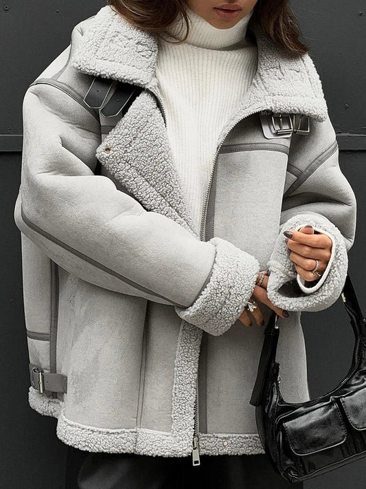 Oversized Shearling Jacket | Cozy Warmth | Casual Winter Layer