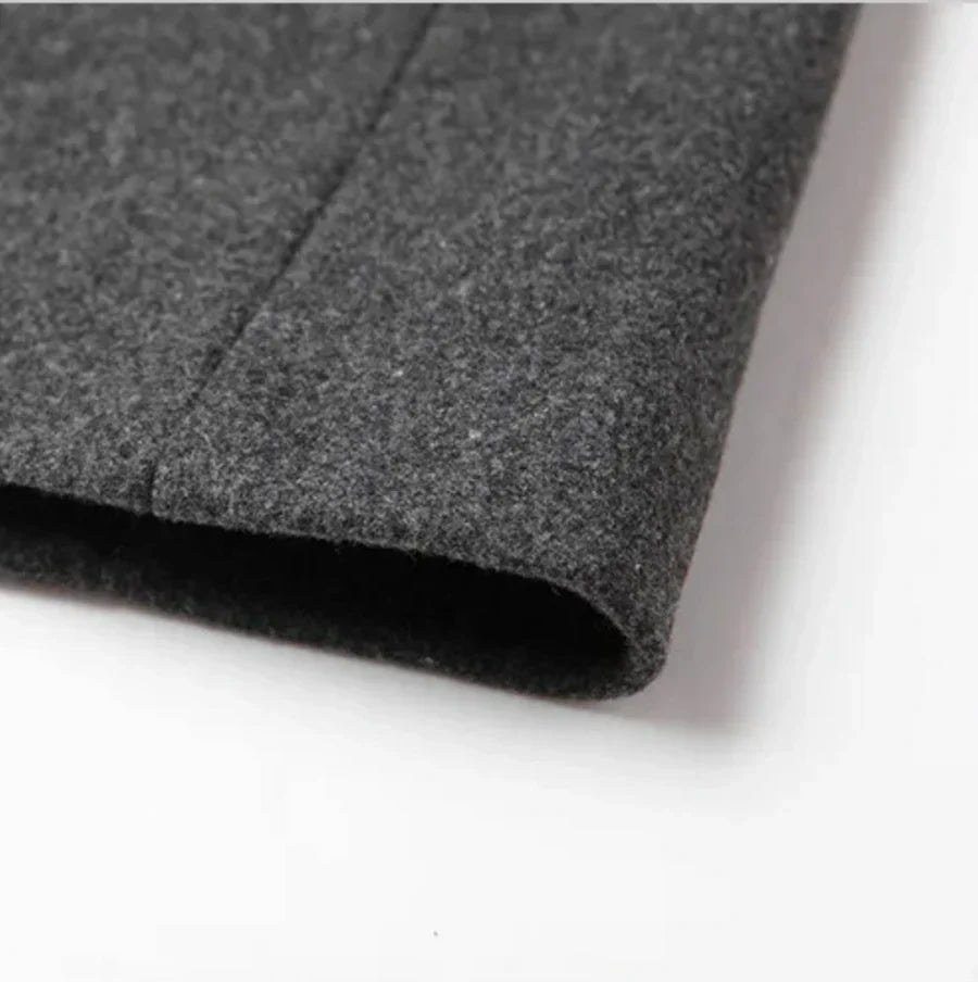 Men's Slim-Fit Wool Blend Overcoat | Double-Button Design | Elegant Winter Wear