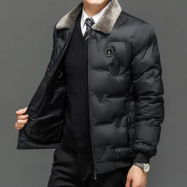 Men's Puffer Jacket | High-Gloss Finish | Warm Insulation | Winter Fashion