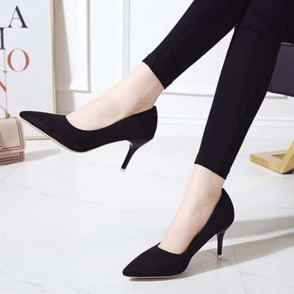 Pointed-Toe Kitten Heel Pumps | Animal Print Finish | Elegant Slip-On Style