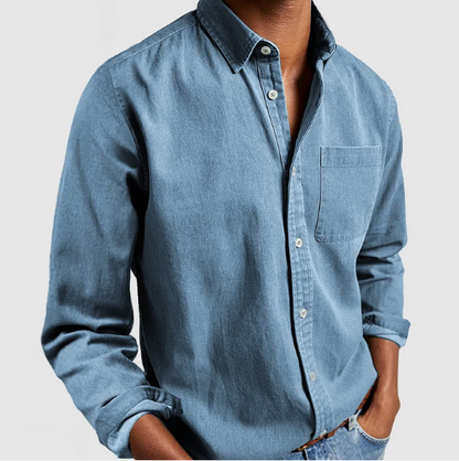 Men's Casual Button-Up Shirt | Midweight Cotton Twill | Smart Everyday Top