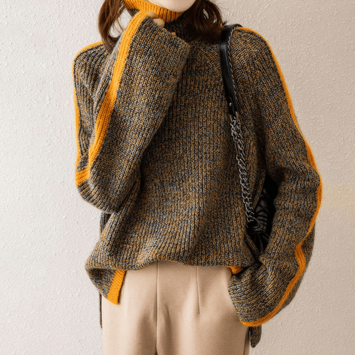 Ribbed Knit Sweater | Relaxed Fit | Soft Wool Blend