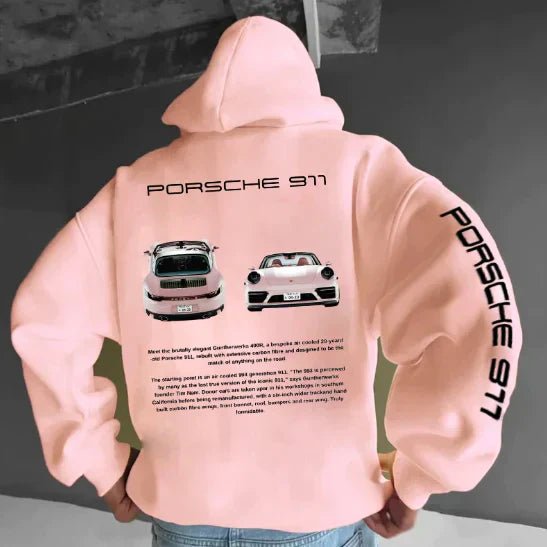 Unisex Graphic Hoodie | Porsche 911 GT3 RS Print | Streetwear-Inspired Pullover Sweatshirt