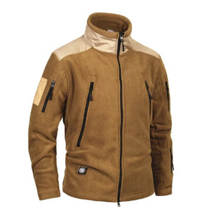 Men’s Tactical Fleece Jacket | Full-Zip Utility Style | Cold Weather Layer