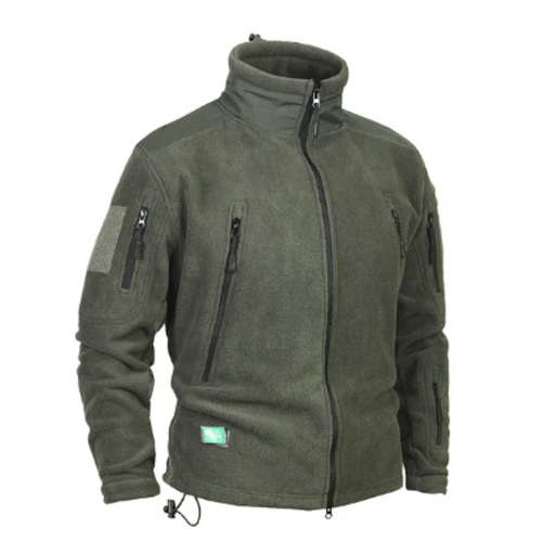 Men’s Tactical Fleece Jacket | Full-Zip Utility Style | Cold Weather Layer