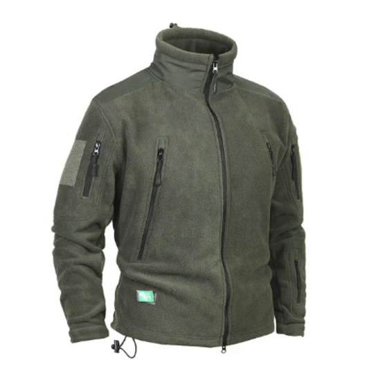 Men’s Tactical Fleece Jacket | Full-Zip Utility Style | Cold Weather Layer