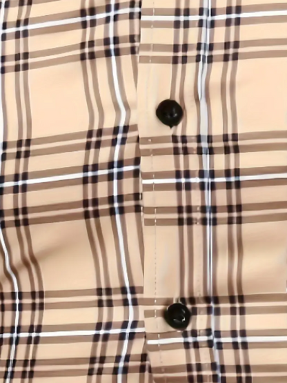 Men’s Slim Fit Button-Up Shirt | Plaid Stretch Cotton | Casual Workwear Canada