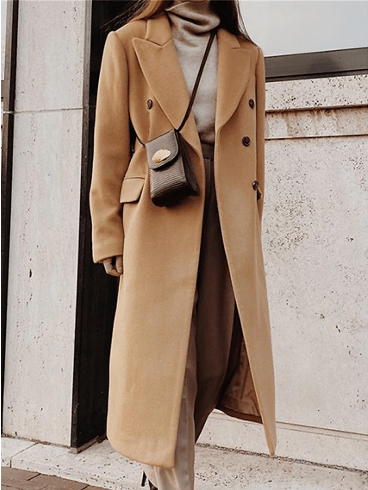 Elegant Wool-Blend Coat | Timeless Style | Warm & Sophisticated