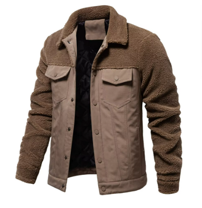 Men’s Sherpa-Lined Canvas Jacket | Warm Casual Outerwear | Fall and Winter Canada