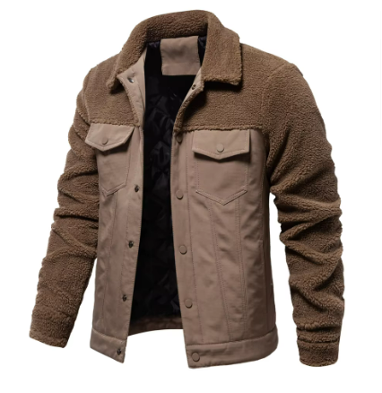 Men’s Sherpa-Lined Canvas Jacket | Warm Casual Outerwear | Fall and Winter Canada