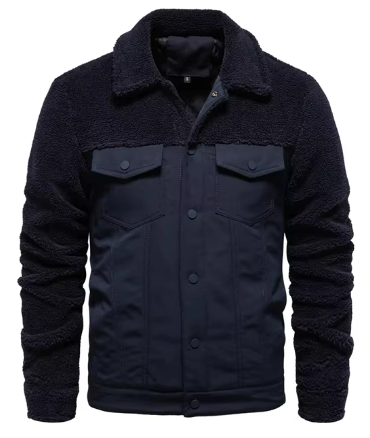 Men’s Sherpa-Lined Canvas Jacket | Warm Casual Outerwear | Fall and Winter Canada