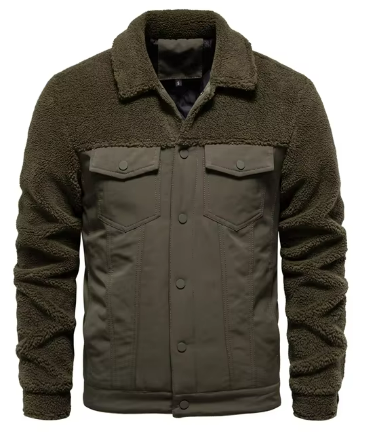 Men’s Sherpa-Lined Canvas Jacket | Warm Casual Outerwear | Fall and Winter Canada