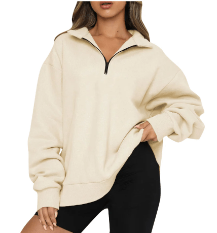 Quarter-Zip Pullover Sweatshirt | Relaxed Fit | Versatile Everyday Layer