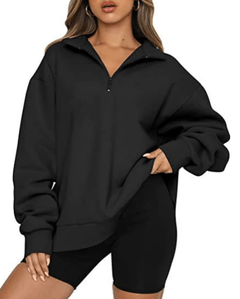 Quarter-Zip Pullover Sweatshirt | Relaxed Fit | Versatile Everyday Layer