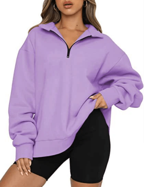 Quarter-Zip Pullover Sweatshirt | Relaxed Fit | Versatile Everyday Layer
