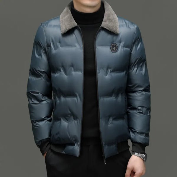 Men's Puffer Jacket | High-Gloss Finish | Warm Insulation | Winter Fashion