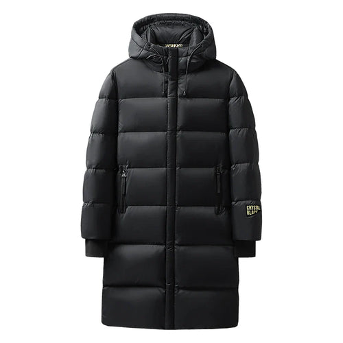Men’s Long Down Puffer Parka | Heavyweight Winter Coat | Windproof Hooded Design
