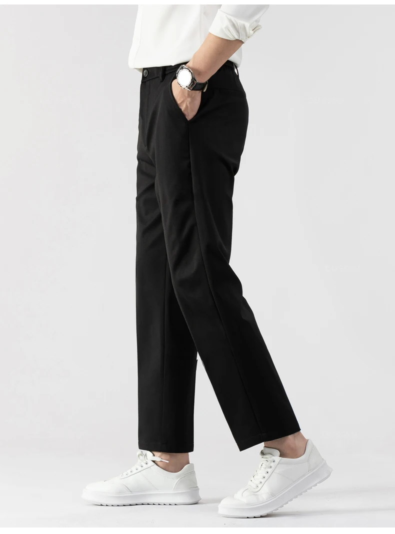 Slim Fit Trousers | Stretch Waist with Tapered Leg