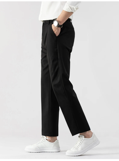 Slim Fit Trousers | Stretch Waist with Tapered Leg