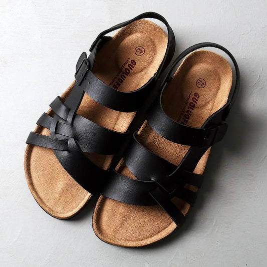 Men's Adjustable Comfort Sandals | Cushioned Sole with Criss-Cross Straps | Everyday Summer Footwear