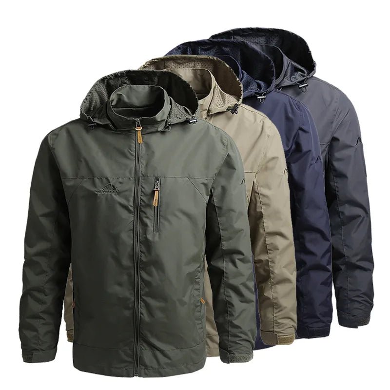 Men's Waterproof Hooded Jacket | Lightweight Shell | Windproof Design | Outdoor Essentials