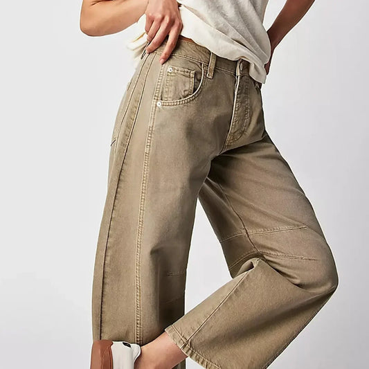 Cropped Wide-Leg Jeans | High-Rise Waist | Relaxed Modern Fit