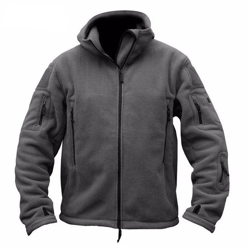 Men’s Tactical Fleece Hoodie | Military-Inspired Outerwear | Multi-Zip Utility Layer