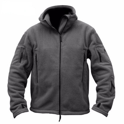 Men’s Tactical Fleece Hoodie | Military-Inspired Outerwear | Multi-Zip Utility Layer
