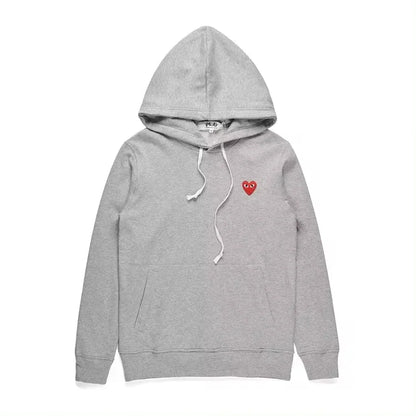 Men's Black Pullover Hoodie | Minimalist Fit with Embroidered Heart | Casual Streetwear Canada