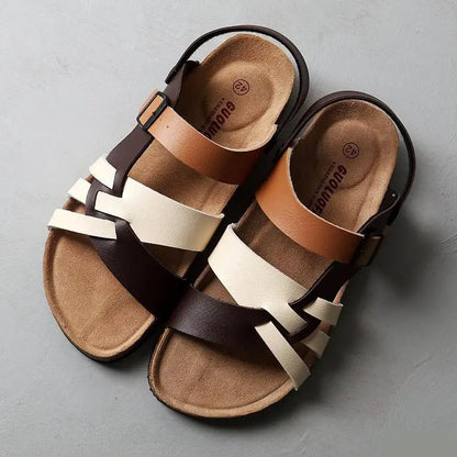 Men's Adjustable Comfort Sandals | Cushioned Sole with Criss-Cross Straps | Everyday Summer Footwear