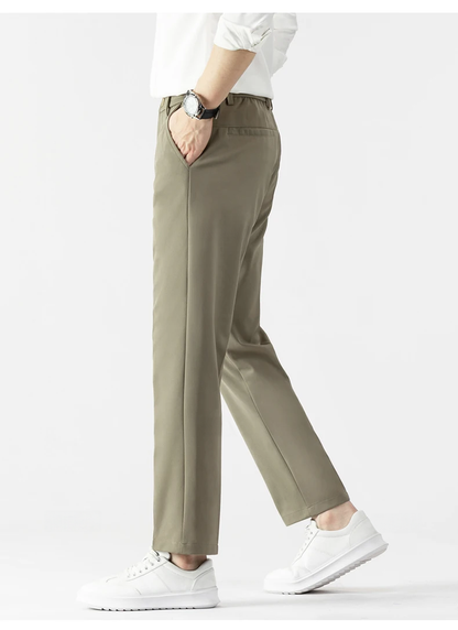 Slim Fit Trousers | Stretch Waist with Tapered Leg