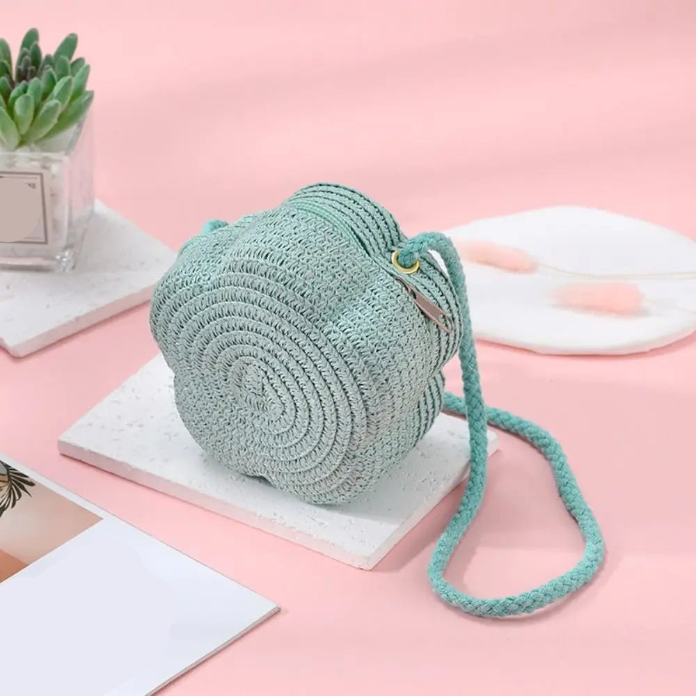 Flower Crossbody Bag | Woven Texture | Lightweight & Compact