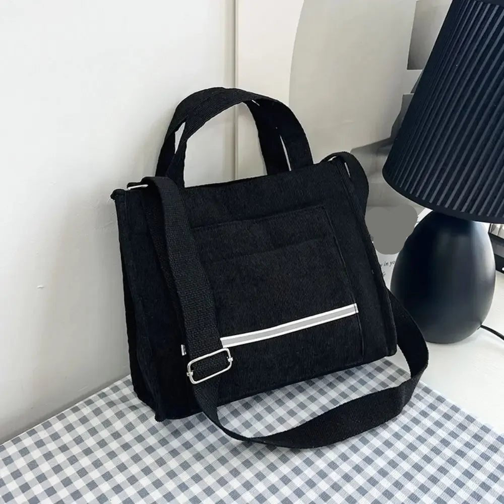 Everyday Canvas Shoulder Tote | Contrast Strap | Lightweight Design