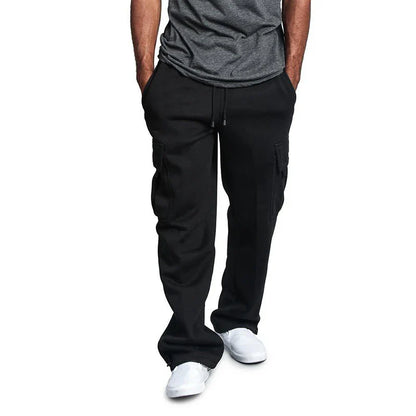 Men's Fleece Cargo Joggers | Relaxed Fit | Soft Knit with Utility Pockets