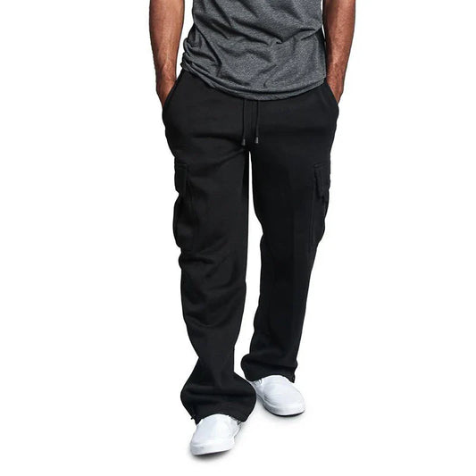 Men's Fleece Cargo Joggers | Relaxed Fit | Soft Knit with Utility Pockets