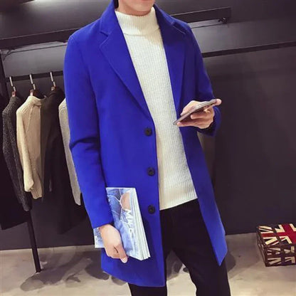 Men’s Tailored Wool-Blend Overcoat | Single-Breasted Classic | Cold-Weather Dress Layer