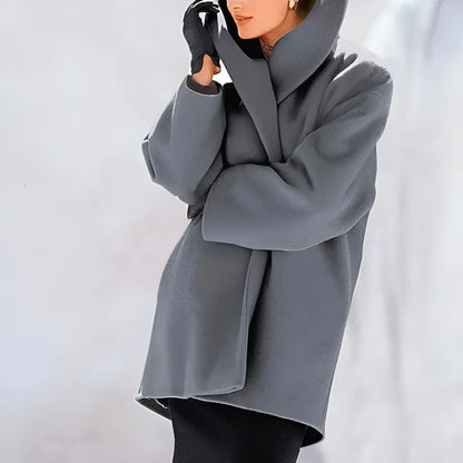 Oversized Wool-Blend Coat | Wide Lapel | Minimalist Winter Outerwear