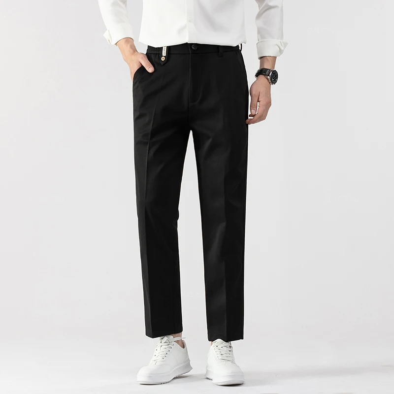 Slim Fit Trousers | Stretch Waist with Tapered Leg