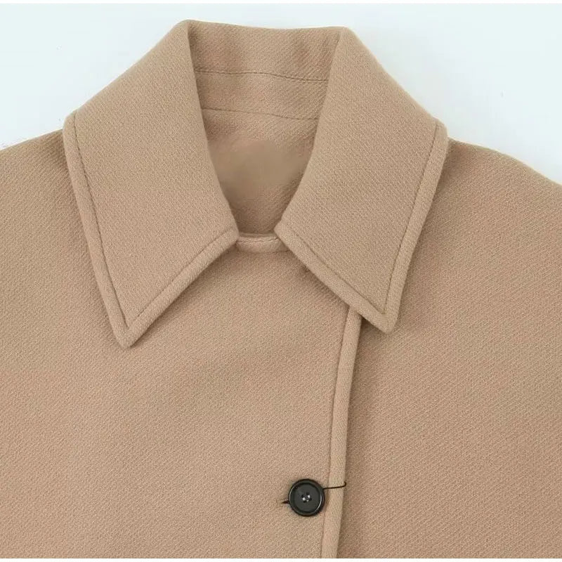 Oversized Wool-Blend Cape Coat | Elegant & Chic | Minimalist Style | Sophisticated Layering