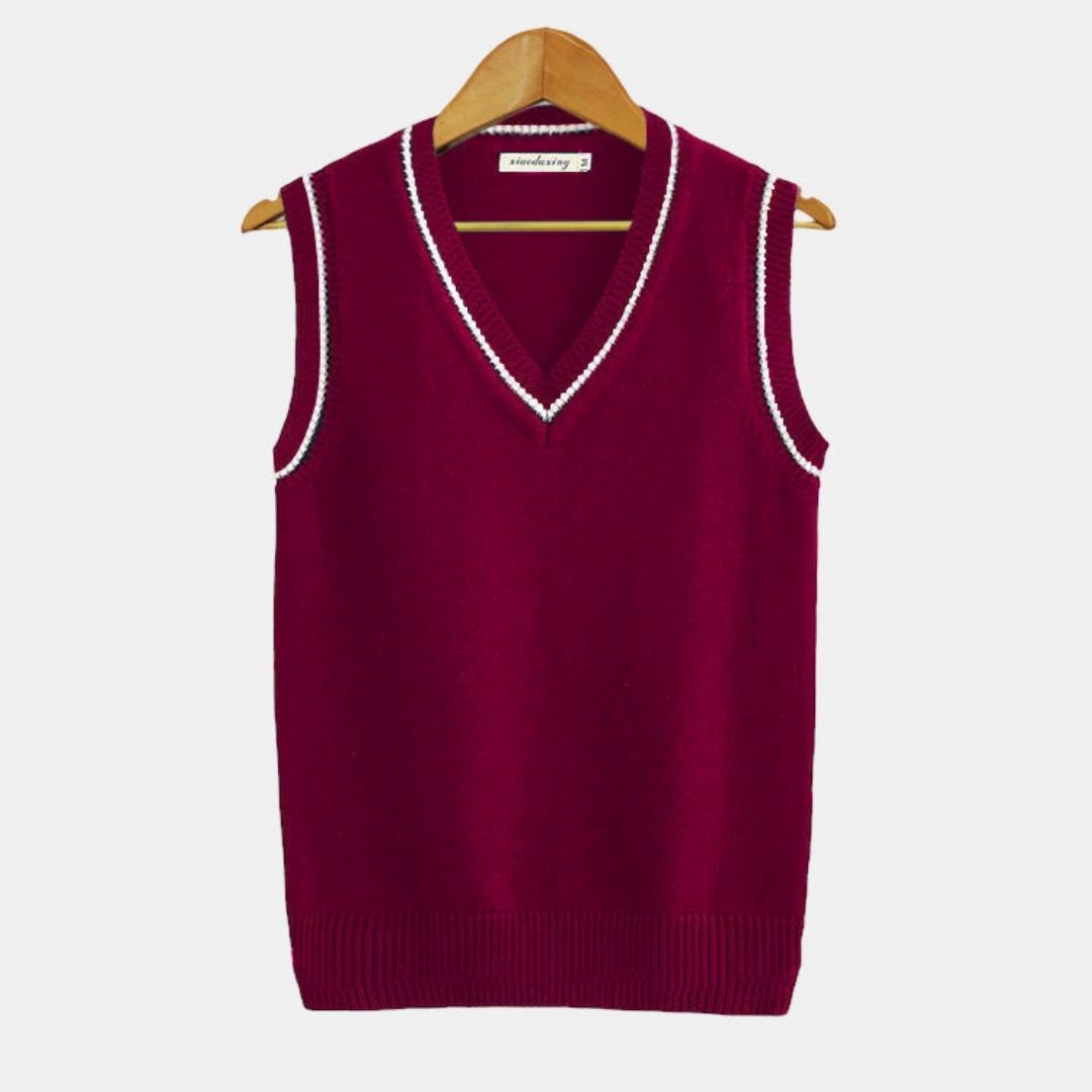 Sleeveless Cable Knit Vest | V-Neck Pullover | Preppy Layered Sweater