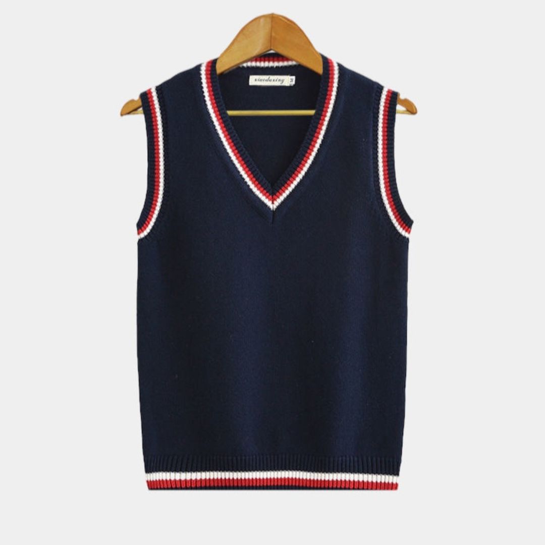 Sleeveless Cable Knit Vest | V-Neck Pullover | Preppy Layered Sweater