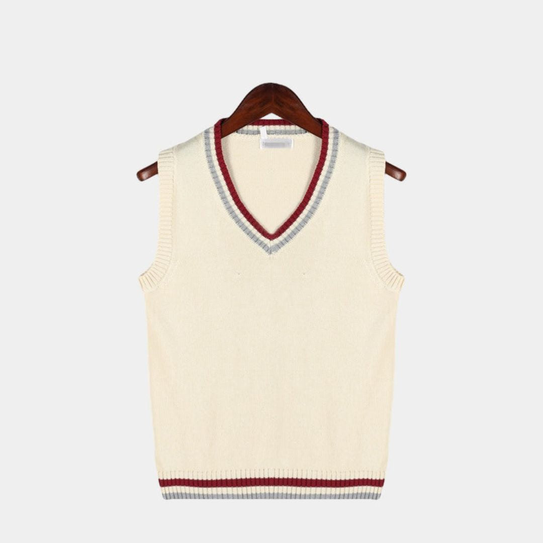 Sleeveless Cable Knit Vest | V-Neck Pullover | Preppy Layered Sweater