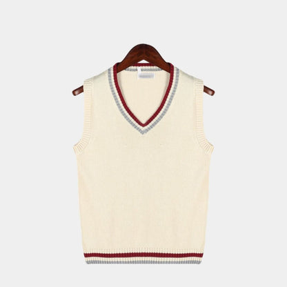 Sleeveless Cable Knit Vest | V-Neck Pullover | Preppy Layered Sweater